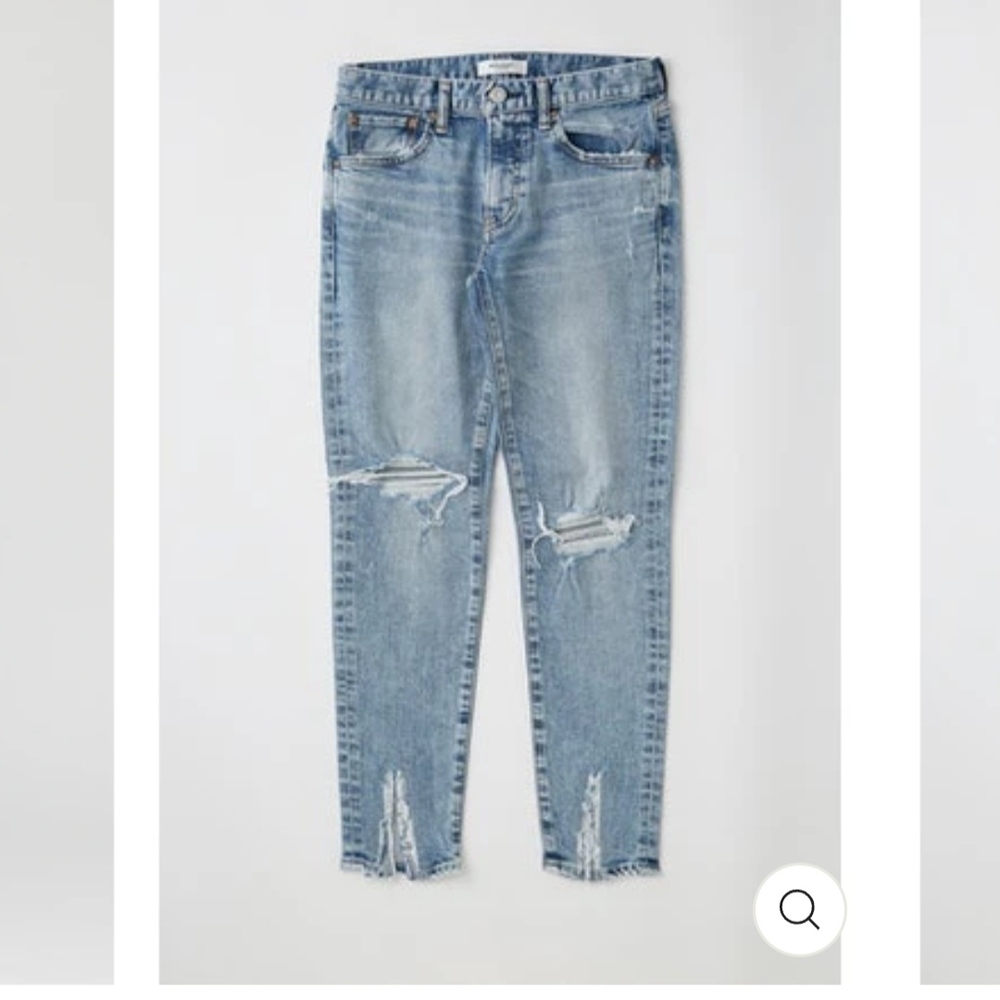 Moussy Vintage Blue Distressed Jeans